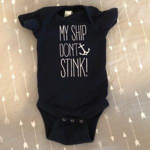My Ship Don’t Stink NB onesie
